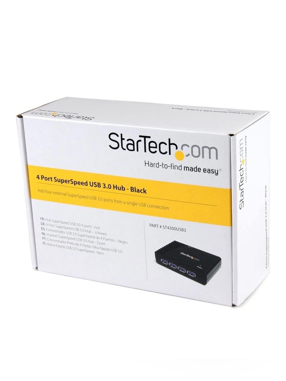 4-Port USB 3.0
SuperSpeed Hub with Power Adapter 5Gbps
- Portable Multiport USB-